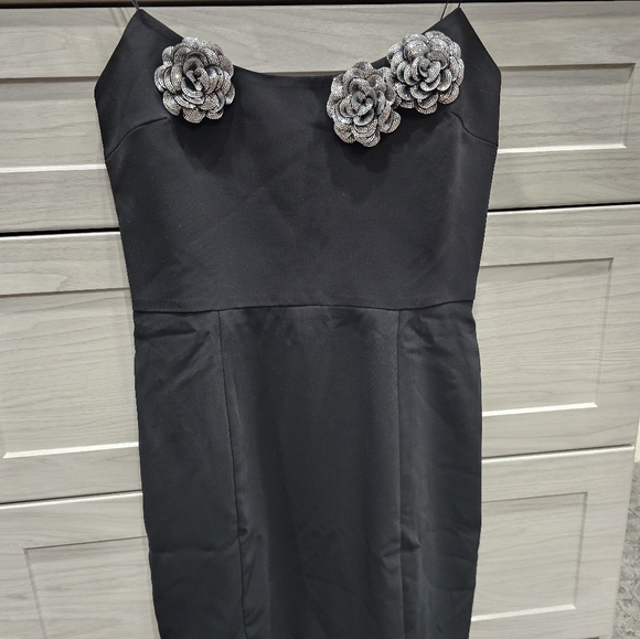 Amanda Uprichard Black Embellished Mini Dress - Picture 2 of 4